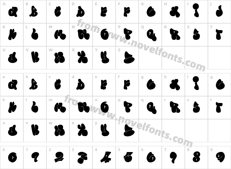 Wushand GraffitiCharacter Map