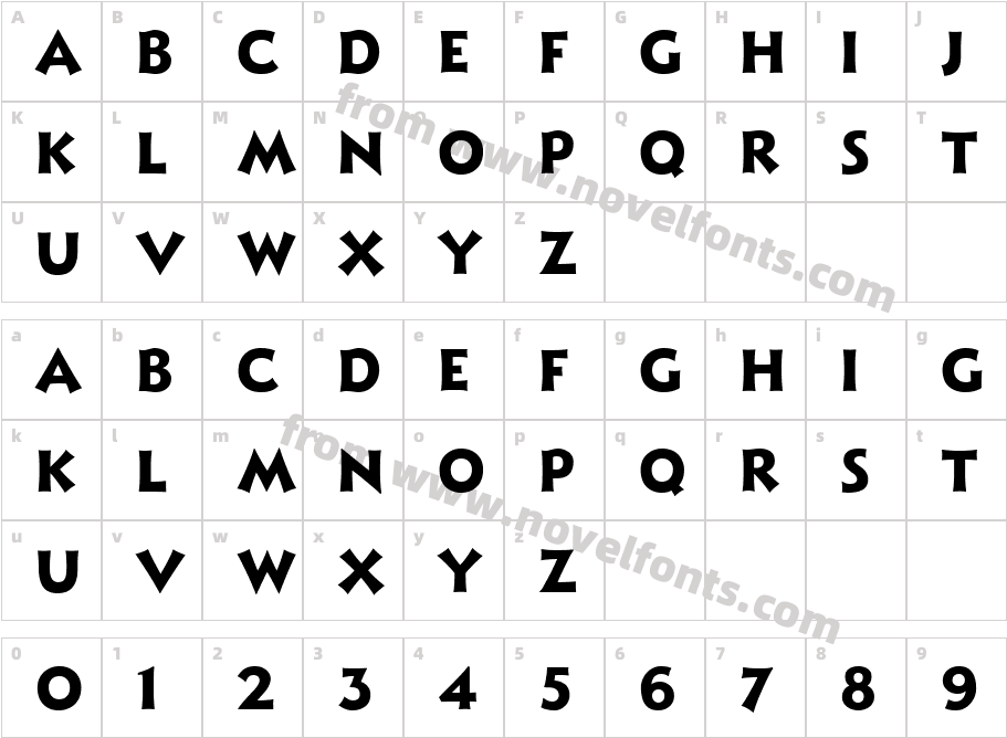 Xavier Sans Extra BoldCharacter Map