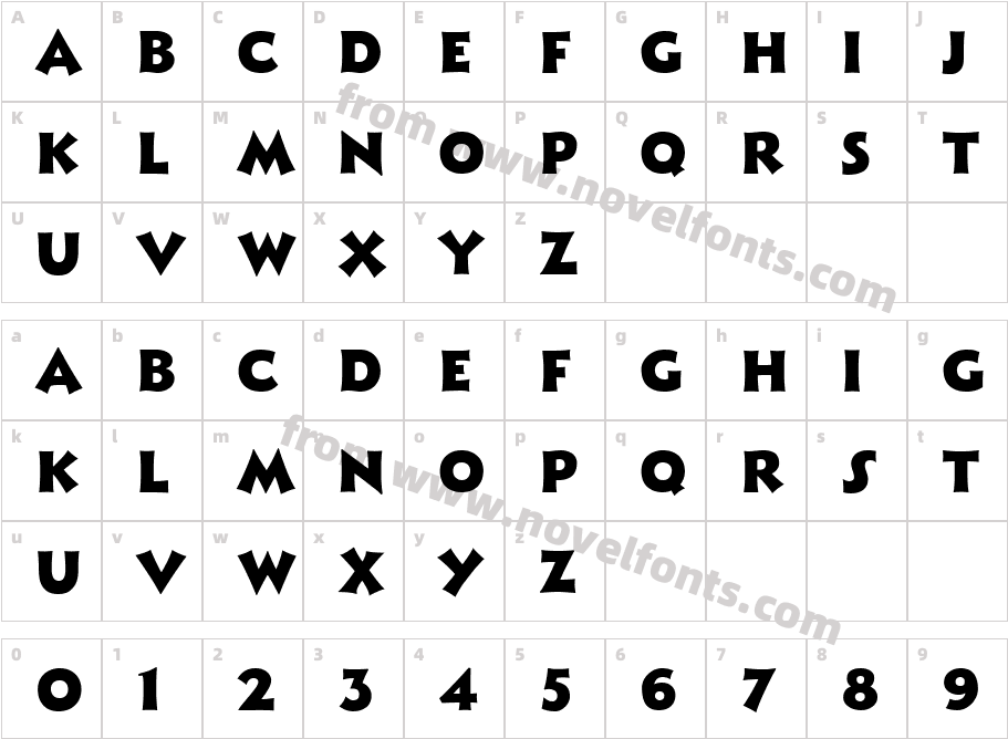 Xavier Sans Regular 2Character Map