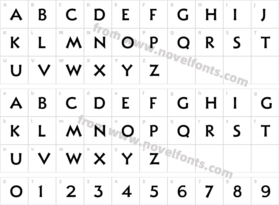 Xavier Sans Regular 5Character Map