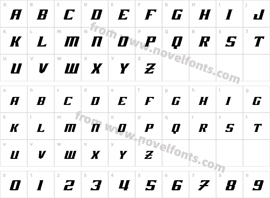 Zarathos ObliqueCharacter Map