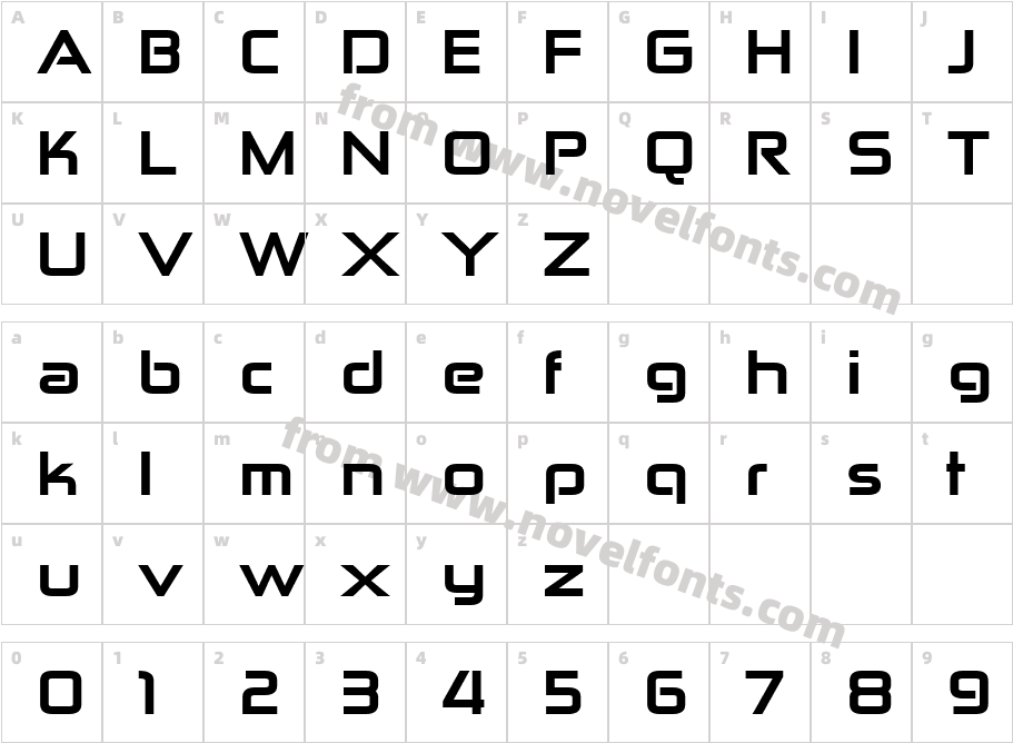 Zekton Ex Hv RegularCharacter Map
