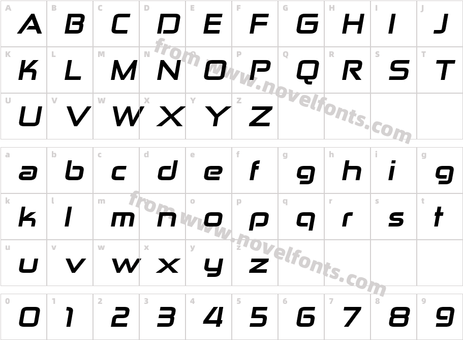 Zekton Expanded 4Character Map