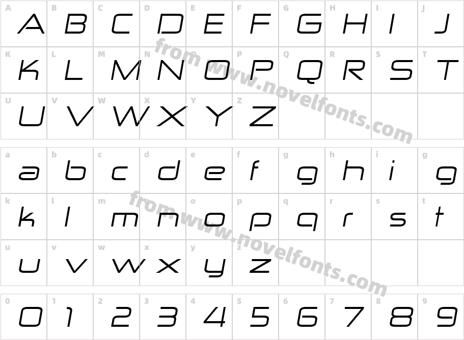 Zekton Expanded 5Character Map