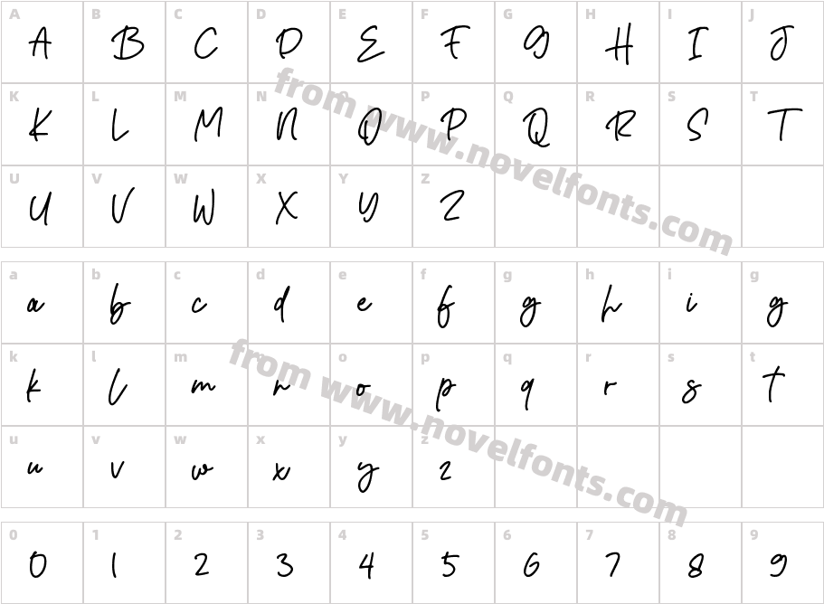 Zigas SignatureCharacter Map
