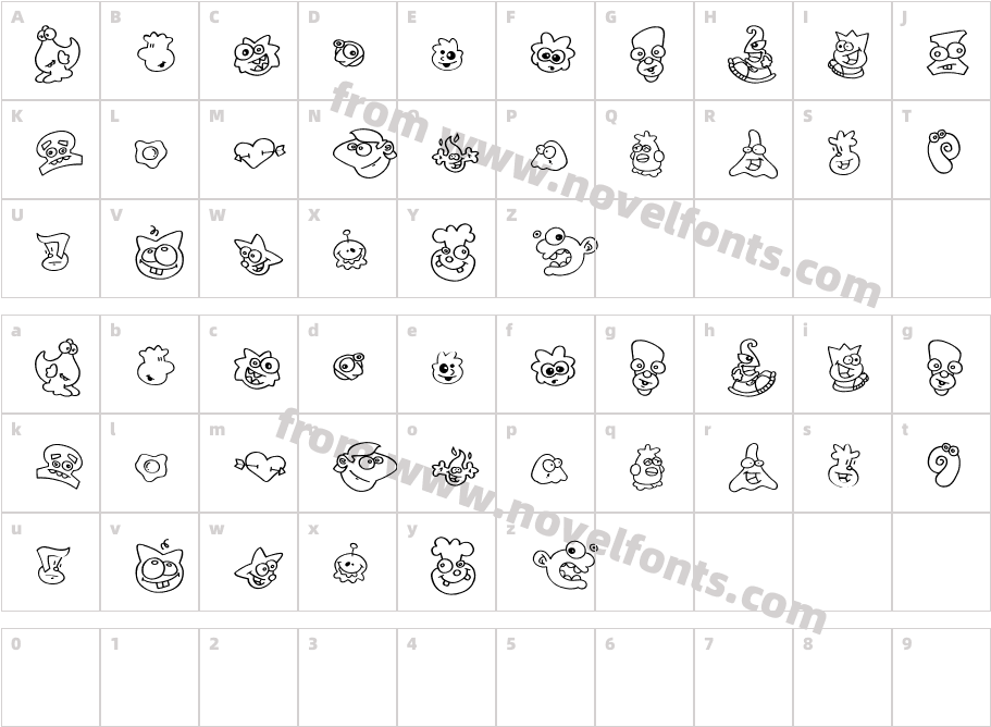 Zing DingCharacter Map