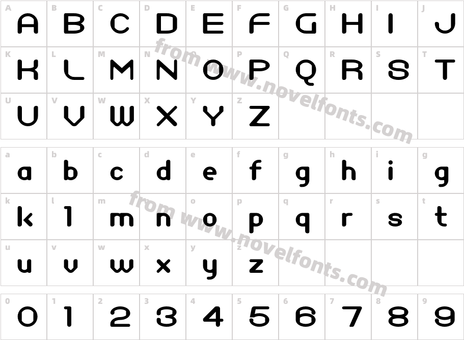 Zirphy BoldCharacter Map