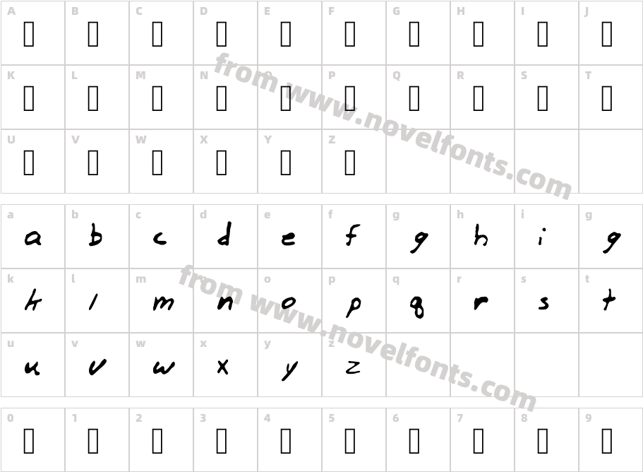 Zodiac Fonts RegularCharacter Map