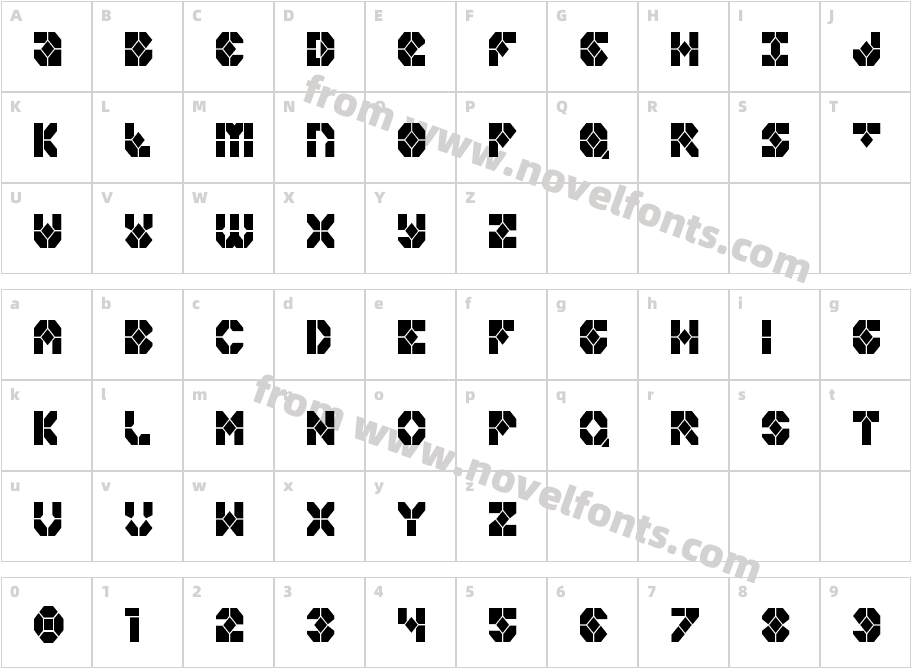 Zoom Runner CondensedCharacter Map