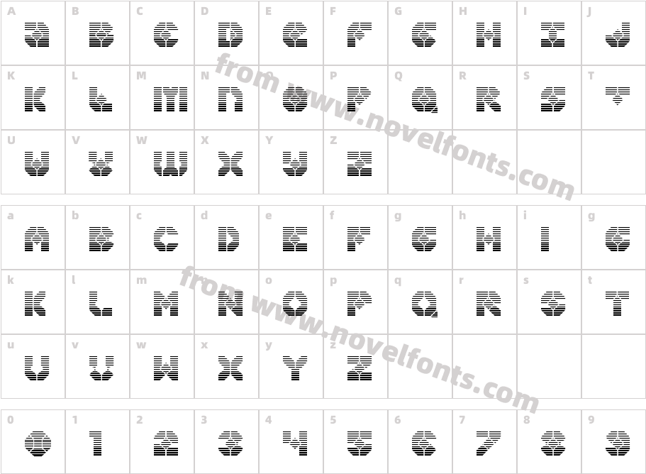 Zoom Runner GradientCharacter Map