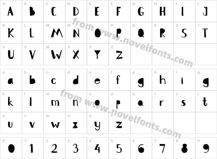 Zupa Lumpa RegularCharacter Map