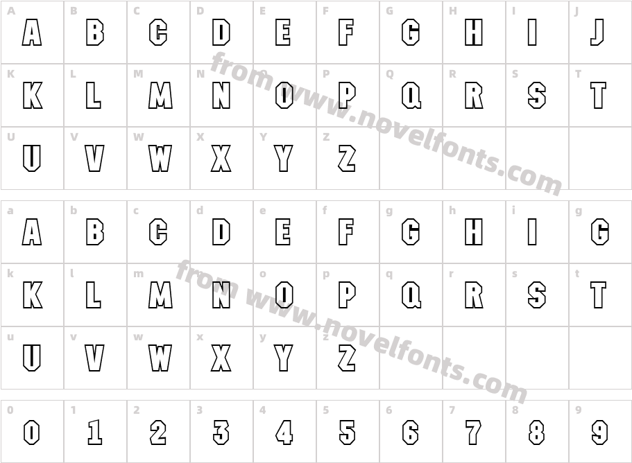 a_ Meccano OutlineCharacter Map