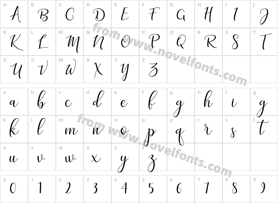 adalinescriptCharacter Map