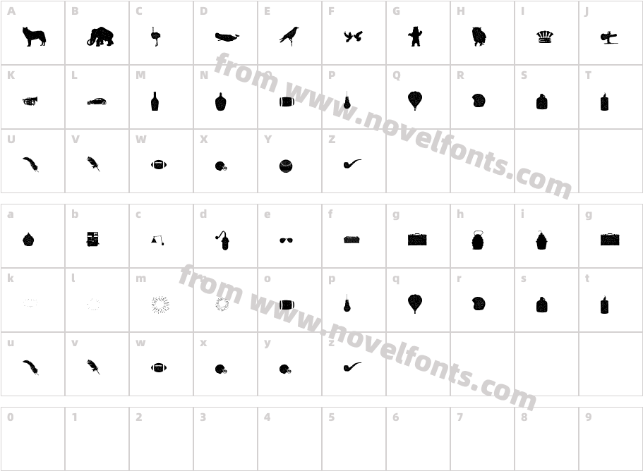 alphaextra ExtraexpandedCharacter Map