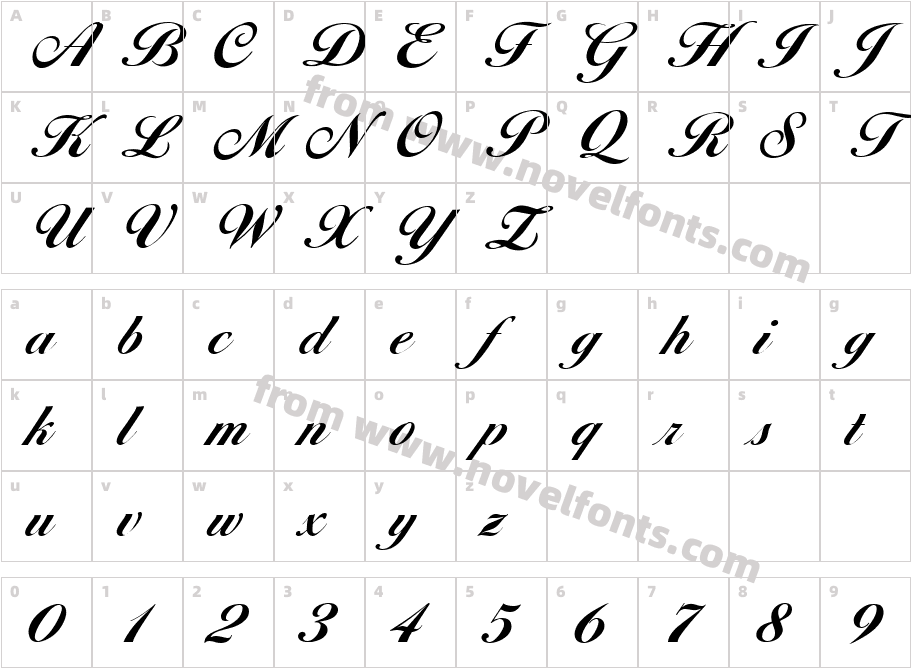 dianascriptagencyboldplain001.000Character Map