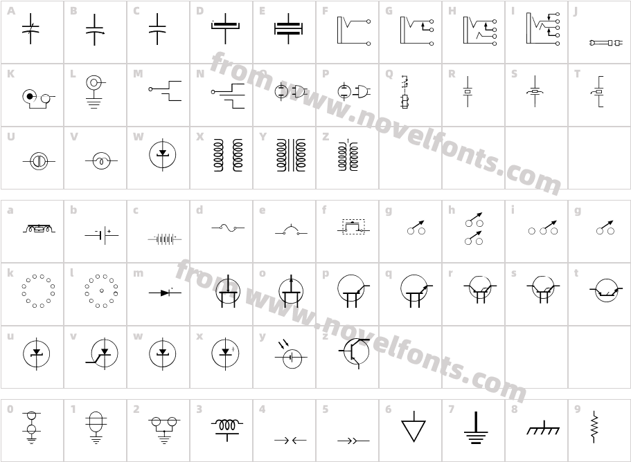 digelec ThinCharacter Map