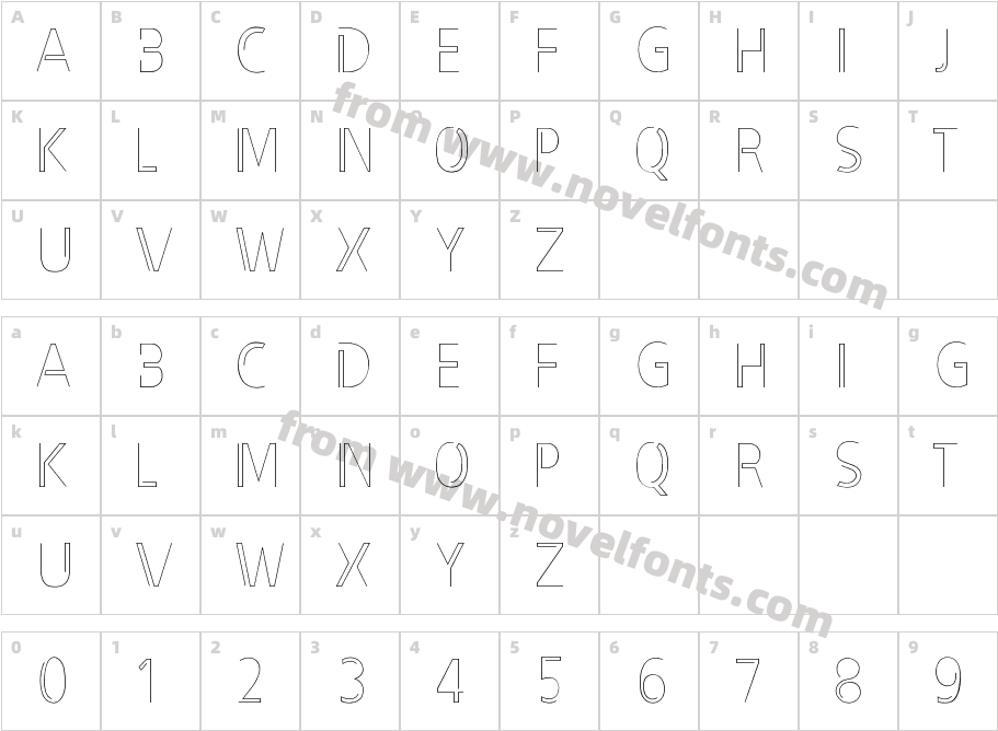 filament fontCharacter Map