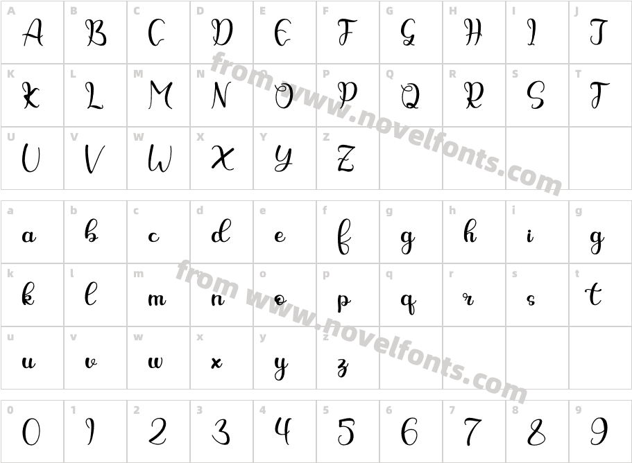 firstlove Personal UseCharacter Map