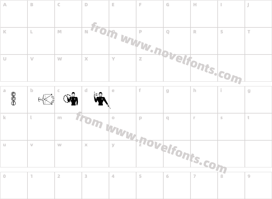 flyboy (eval)Character Map