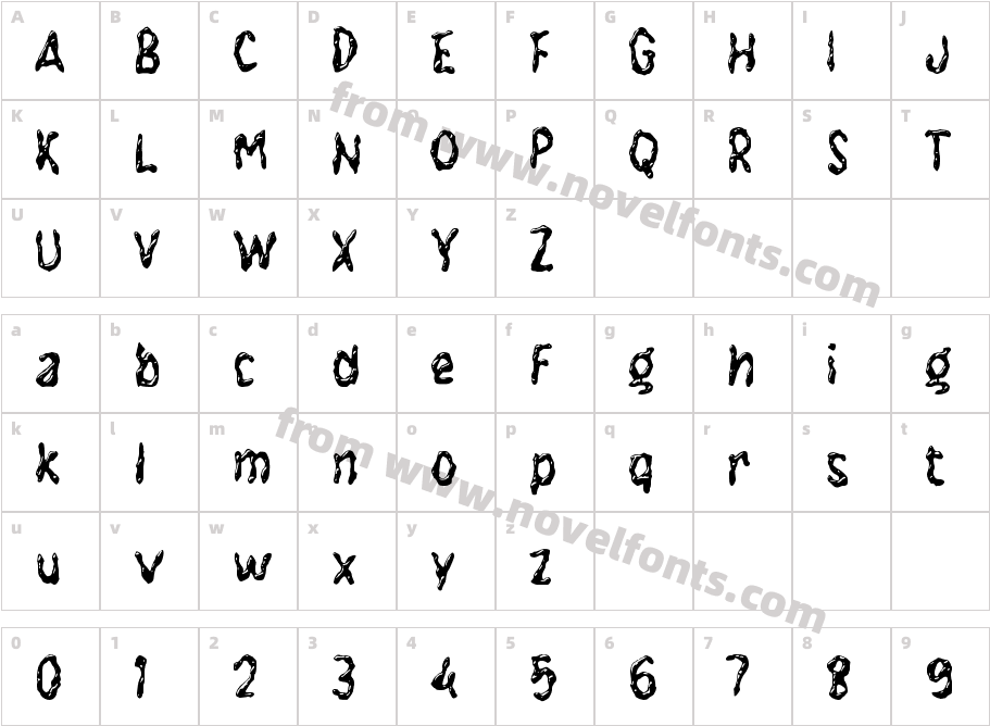 g GetukCharacter Map