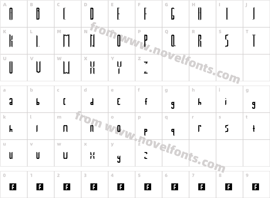 gothic neau RegularCharacter Map