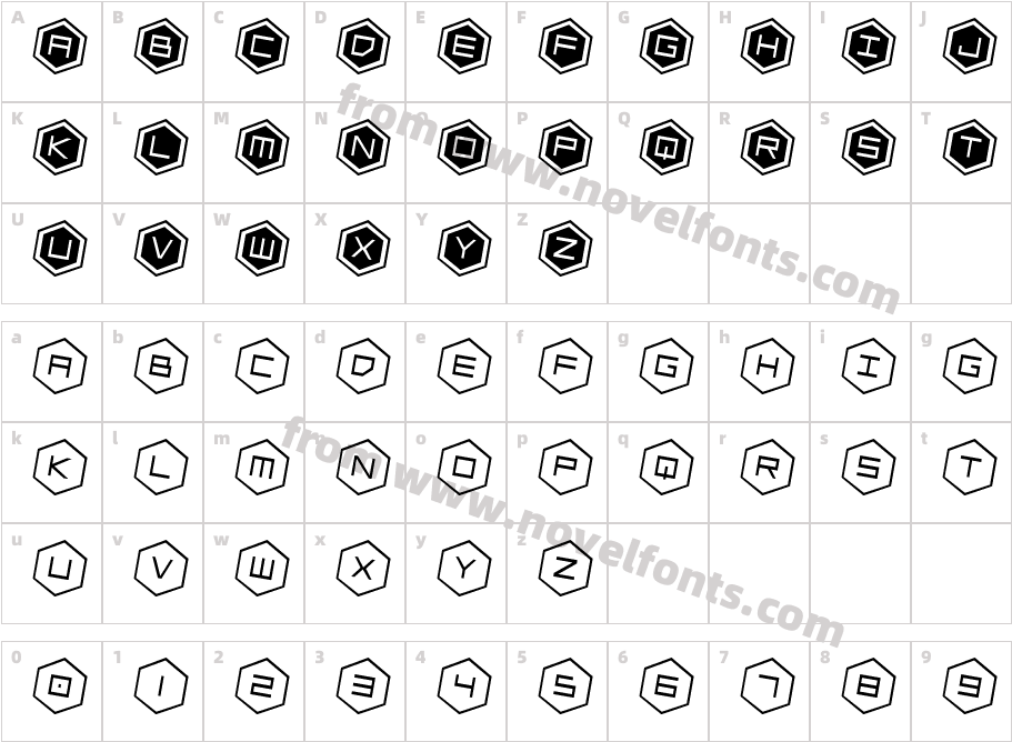 hexgonrotate2Character Map