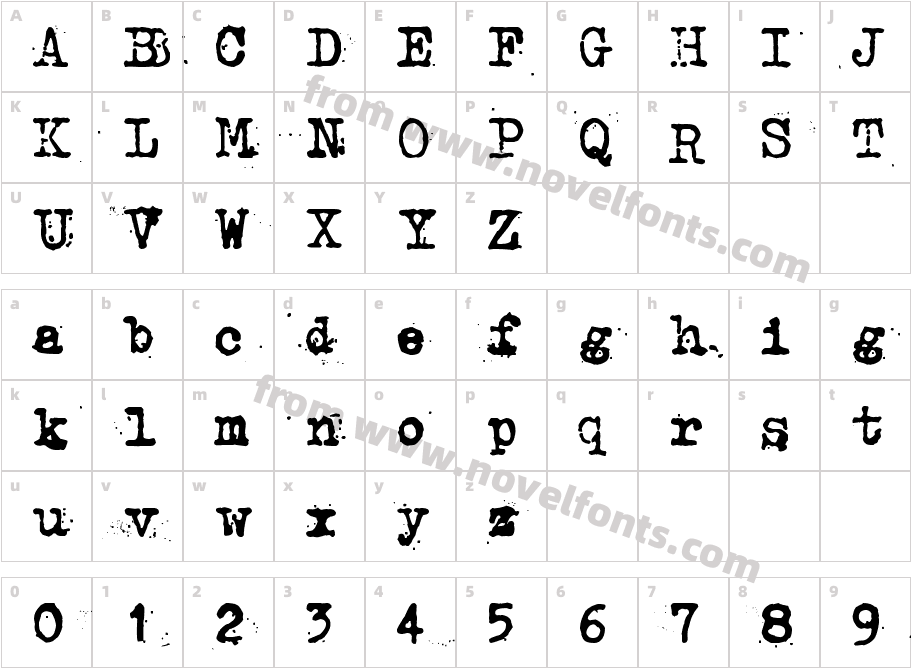 Kosminen taustasateilyCharacter Map