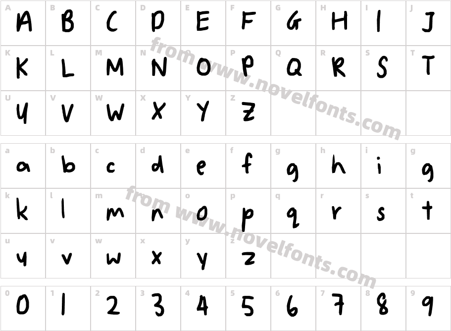 squishymellows_handwritingCharacter Map