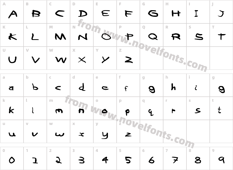 tehsteCharacter Map