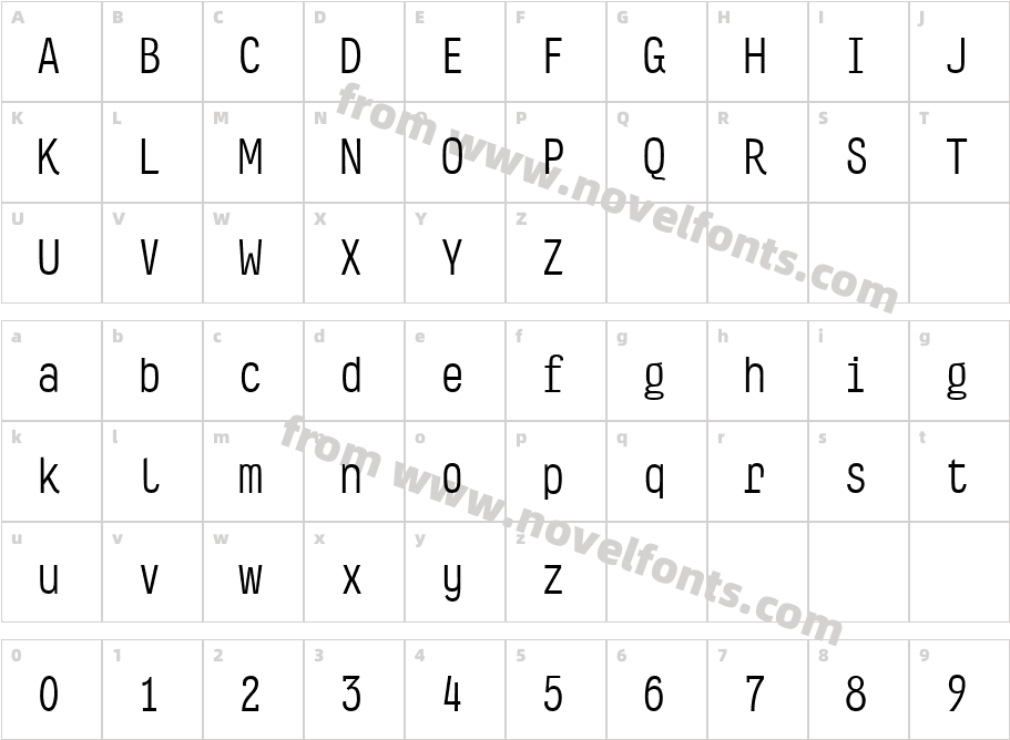 telegramoB Regular 2Character Map