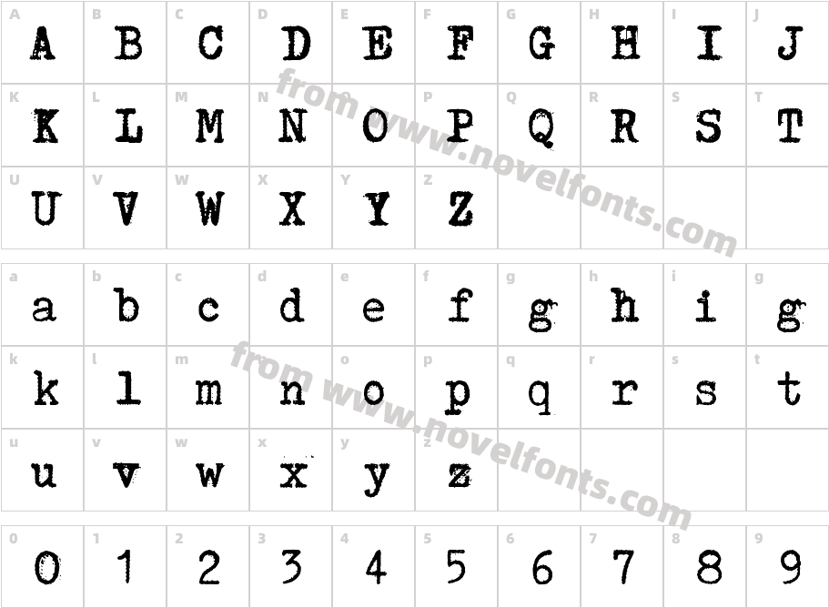ucznik 1303Character Map