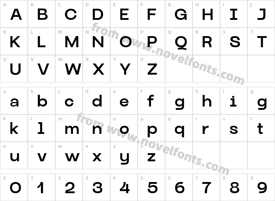  Monoglyphic MediumCharacter Map