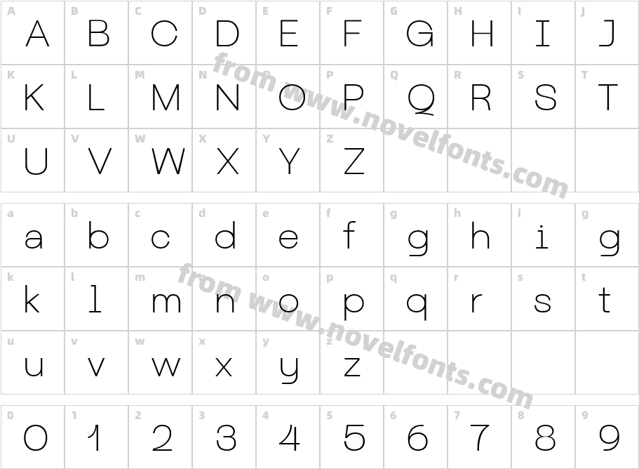  Monoglyphic ThinCharacter Map
