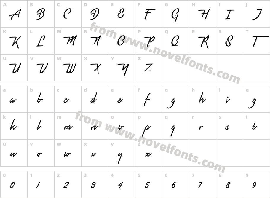  Pristine ScriptCharacter Map