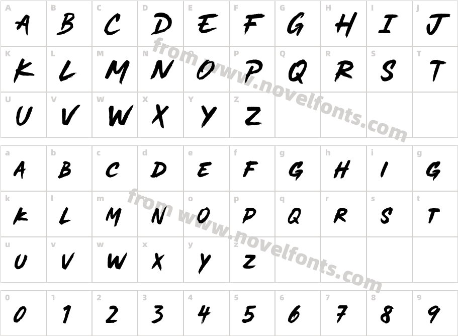 . MADE Soulmaze Brush RegularCharacter Map