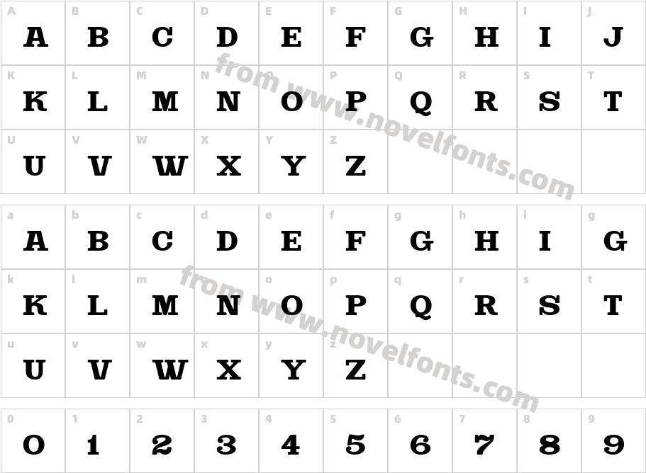 . Steak And Cheese Slab BoldCharacter Map