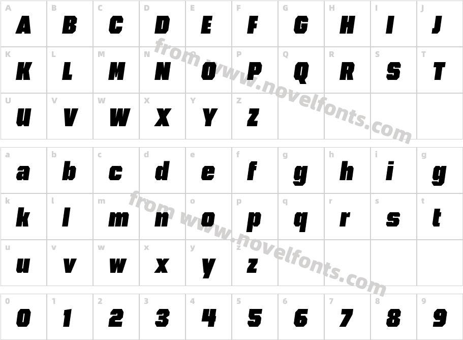 946 Latin Dense5RCharacter Map
