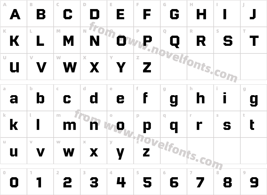 946 Latin Regular4Character Map