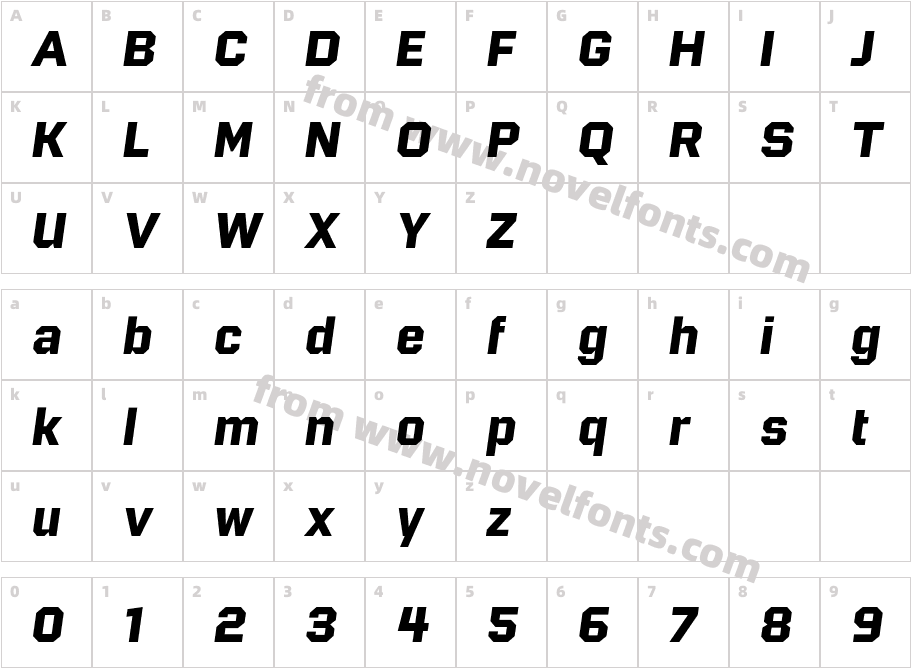 946 Latin Regular4RCharacter Map