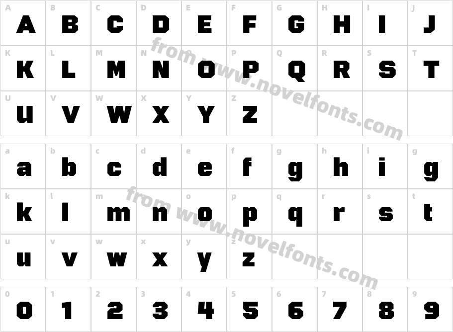 946 Latin Regular5Character Map
