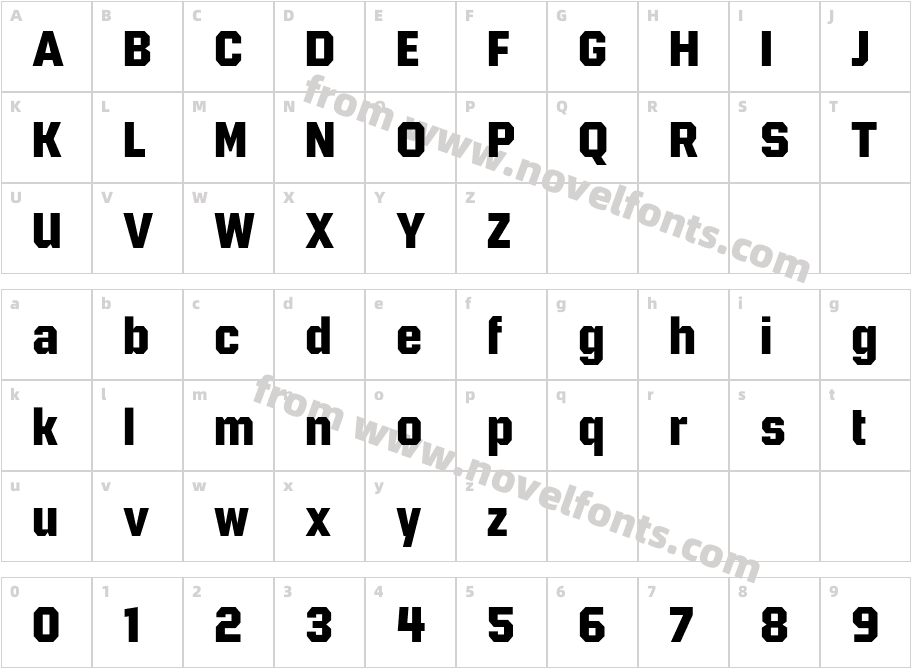 946 Latin Semidense4Character Map