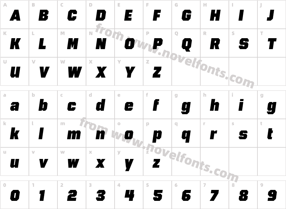 946 Latin Semidense5RCharacter Map