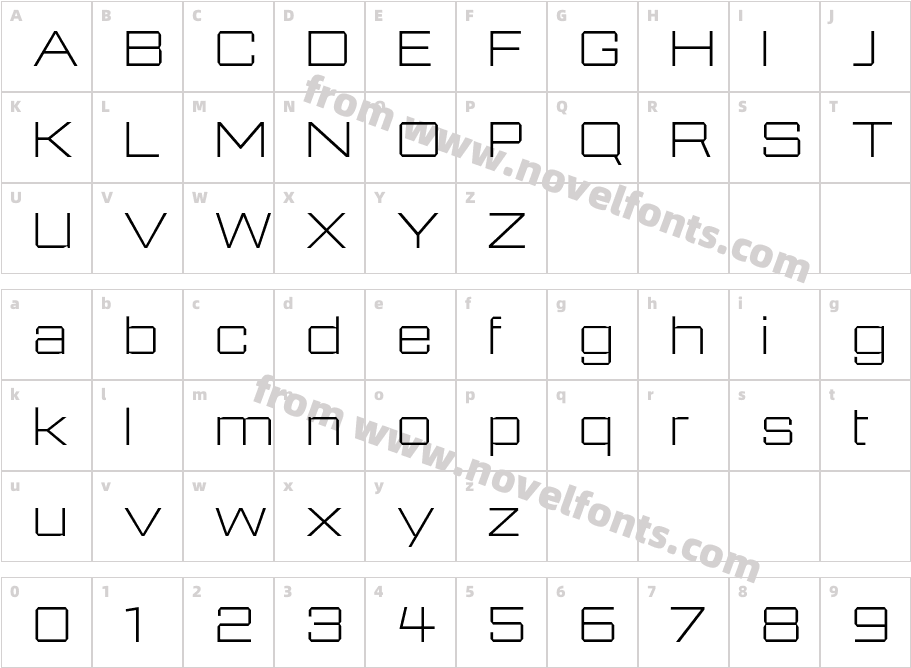 946 Latin Wide1Character Map