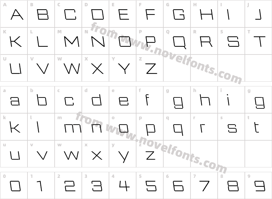 946 Latin Wide1LCharacter Map