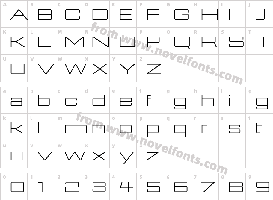946 Latin X Wide1Character Map