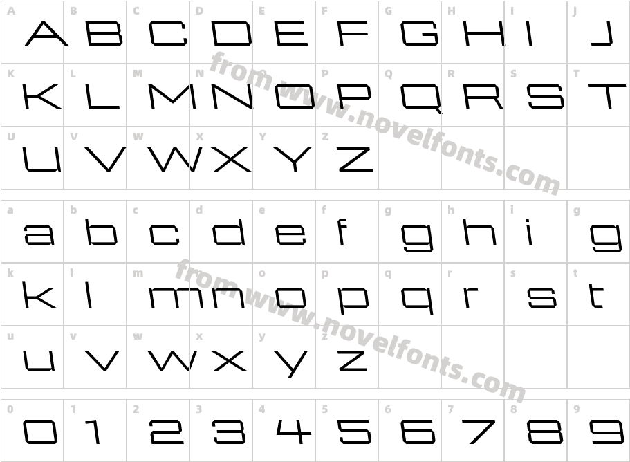 946 Latin X Wide2LCharacter Map