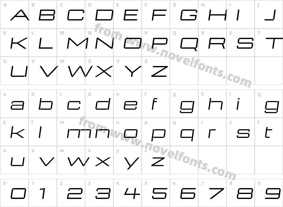 946 Latin X Wide2RCharacter Map