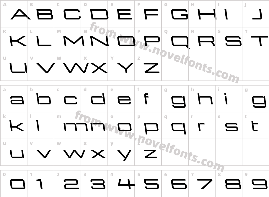 946 Latin X Wide3LCharacter Map