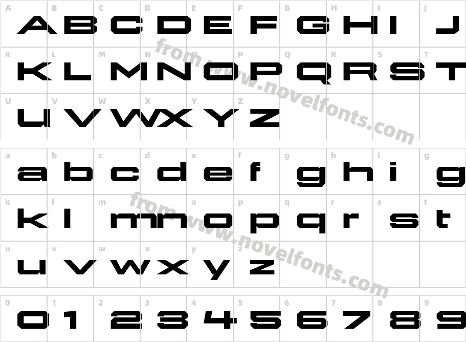 946 Latin X Wide5Character Map