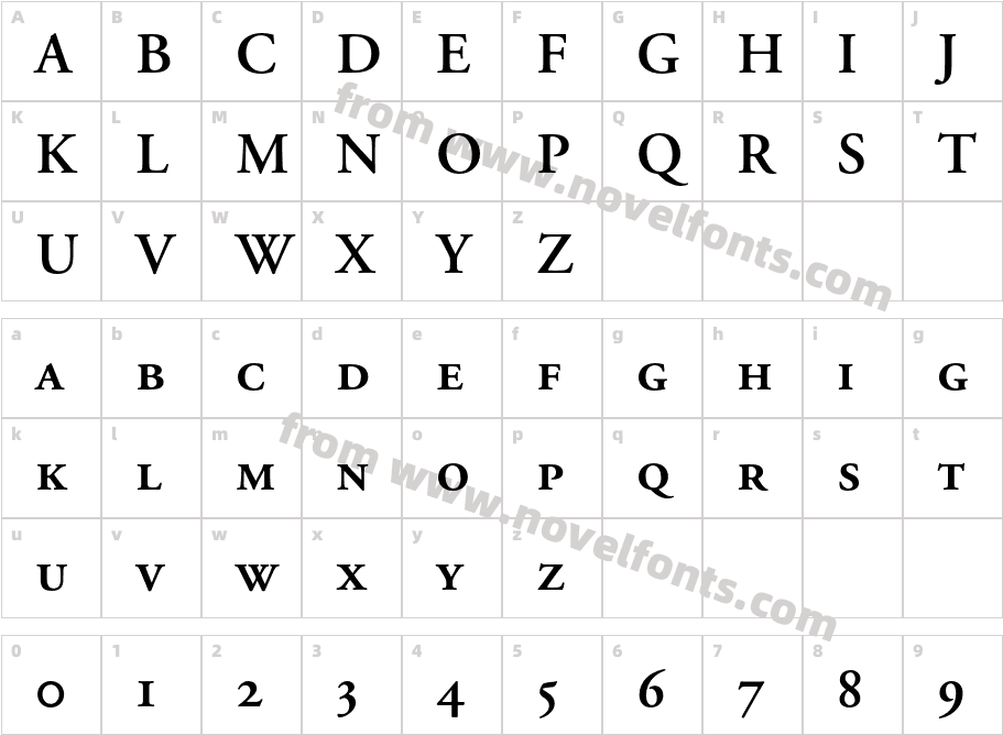 A Garamond SemiboldSCCharacter Map